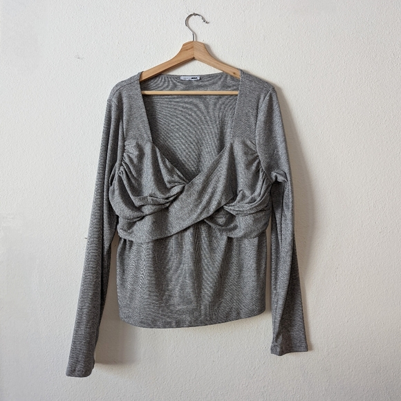 Fashion Nova Twisted For You Gray Sweater 2x - Picture 2 of 8